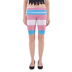 Trans Pride Yoga Cropped Leggings by Crayonlord