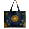 Beautiful Orange & Blue Fractal Sunflower of Egypt Zipper Mini Tote Bag View1