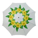 Yellow Flower With Leaves Photo Golf Umbrellas View1