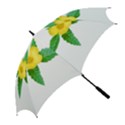 Yellow Flower With Leaves Photo Golf Umbrellas View2