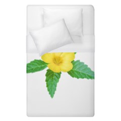 Yellow Flower With Leaves Photo Duvet Cover (single Size) by dflcprints