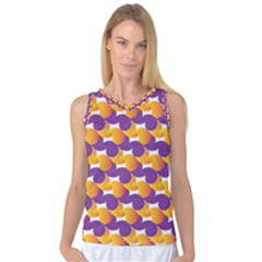 Purple And Yellow Abstract Pattern Women s Basketball Tank Top