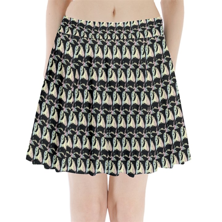 Colorful Pop Art Monkey pattern Pleated Mini Skirt