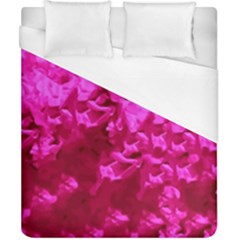 Hot Pink Floral Pattern Duvet Cover (california King Size) by paulaoliveiradesign