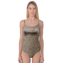 Animal Print Panthera Onca Texture Pattern Camisole Leotard  by paulaoliveiradesign