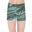 Green Marble Stone Texture Emerald  Kids Sports Shorts View1