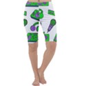 Green Music Pattern Cropped Leggings  View1