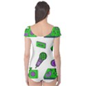 Green Music Pattern Boyleg Leotard  View2