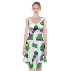 Green Music Pattern Racerback Midi Dress by TheLimeGreenFlamingo