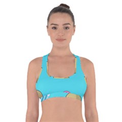 Yumyum  Cross Back Sports Bra by TheLimeGreenFlamingo