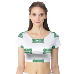 Gonzo s Vip Green Member Short Sleeve Crop Top (tight Fit)