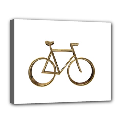 Elegant Gold Look Bicycle Cycling  Deluxe Canvas 20  X 16   by yoursparklingshop