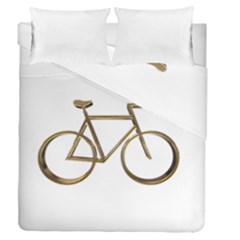 Elegant Gold Look Bicycle Cycling  Duvet Cover Double Side (queen Size) by yoursparklingshop