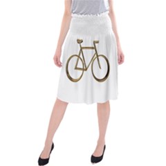 Elegant Gold Look Bicycle Cycling  Midi Beach Skirt by yoursparklingshop