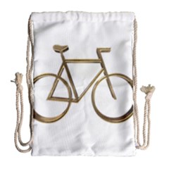 Elegant Gold Look Bicycle Cycling  Drawstring Bag (large) by yoursparklingshop