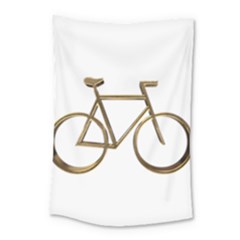 Elegant Gold Look Bicycle Cycling  Small Tapestry by yoursparklingshop