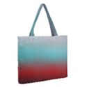 Frosted Blue and Red Medium Zipper Tote Bag View2