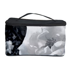 White Rose Black Back Ground Greenery ! Cosmetic Storage Case by CreatedByMeVictoriaB