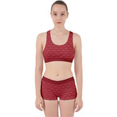 Red Scales Work It Out Sports Bra Set