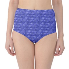 Blue Scales High-waist Bikini Bottoms by Brini