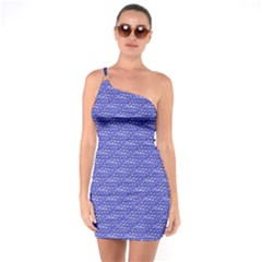 Blue Scales One Soulder Bodycon Dress by Brini