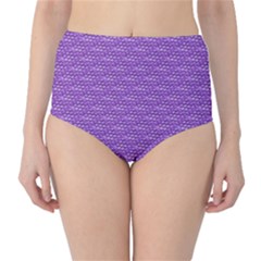 Purple Scales High-waist Bikini Bottoms