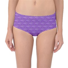 Purple Scales Mid-waist Bikini Bottoms