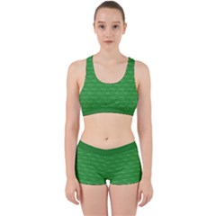 Green Scales Work It Out Sports Bra Set by Brini