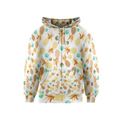 Seamless Summer Fruits Pattern Kids  Zipper Hoodie by TastefulDesigns