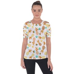 Seamless Summer Fruits Pattern Short Sleeve Top