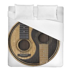 Old And Worn Acoustic Guitars Yin Yang Duvet Cover (full/ Double Size) by JeffBartels