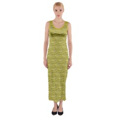 Golden Scales Fitted Maxi Dress by Brini