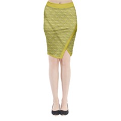 Golden Scales Midi Wrap Pencil Skirt by Brini