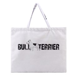 Bull Terrier  Zipper Large Tote Bag by Valentinaart