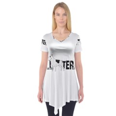 Bull Terrier  Short Sleeve Tunic  by Valentinaart