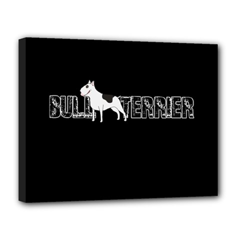 Bull Terrier  Canvas 14  X 11  by Valentinaart