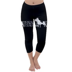 Bull Terrier  Capri Winter Leggings  by Valentinaart