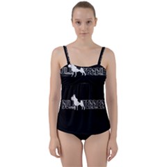 Bull Terrier  Twist Front Tankini Set by Valentinaart