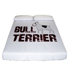 Bull Terrier  Fitted Sheet (queen Size) by Valentinaart