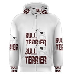 Bull Terrier  Men s Zipper Hoodie by Valentinaart