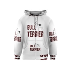 Bull Terrier  Kids  Zipper Hoodie by Valentinaart