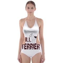 Bull Terrier  Cut-out One Piece Swimsuit by Valentinaart