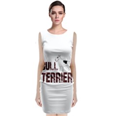 Bull Terrier  Sleeveless Velvet Midi Dress by Valentinaart