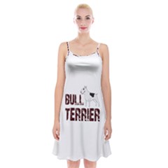 Bull Terrier  Spaghetti Strap Velvet Dress by Valentinaart