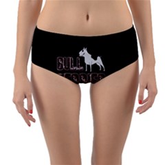 Bull Terrier  Reversible Mid-waist Bikini Bottoms