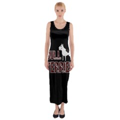 Bull Terrier  Fitted Maxi Dress by Valentinaart