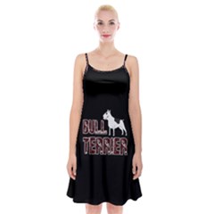 Bull Terrier  Spaghetti Strap Velvet Dress by Valentinaart