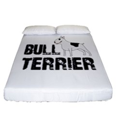 Bull Terrier  Fitted Sheet (queen Size) by Valentinaart