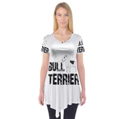 Bull Terrier  Short Sleeve Tunic  by Valentinaart