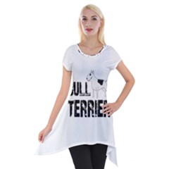 Bull Terrier  Short Sleeve Side Drop Tunic by Valentinaart